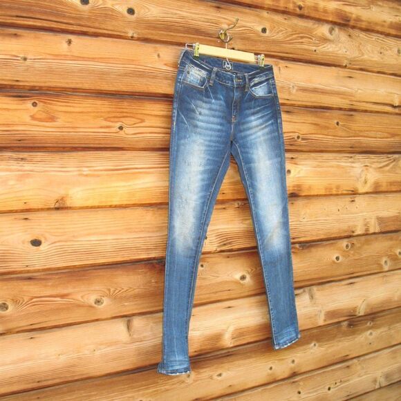 Rock Revival Remix Vintage Blue Mid Rise Skinny Jeans - Picture 5 of 12